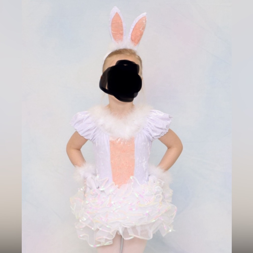 Darling Bunny Costume with Bunny Ears & Gloves! Size 3t/4t